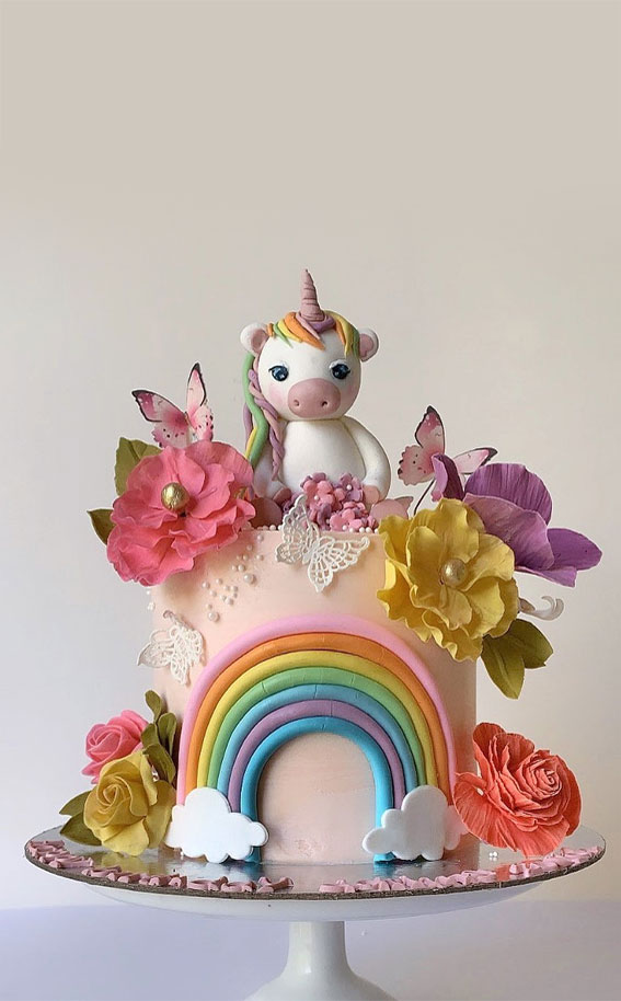 Unicorn Cake Toppers, 3 Tier Cupcake Stand - Party Ideaz