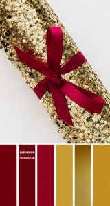 Berry And Gold Christmas Colour Scheme – Winter Colour Palette