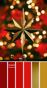 Gold and Red Christmas Colour Scheme – Winter Colour Palette