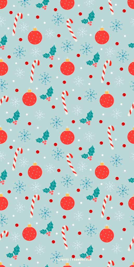 12 Aesthetic Christmas Wallpapers : Bauble, Candy Cane and Christmas ...