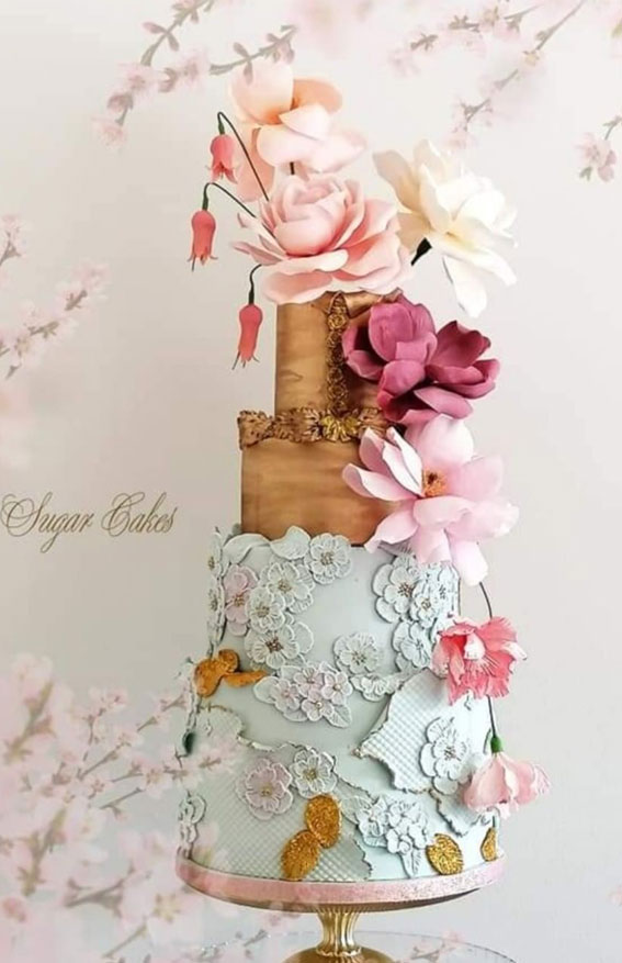 spring wedding cakes, elegant wedding cakes, wedding cake trends 2022