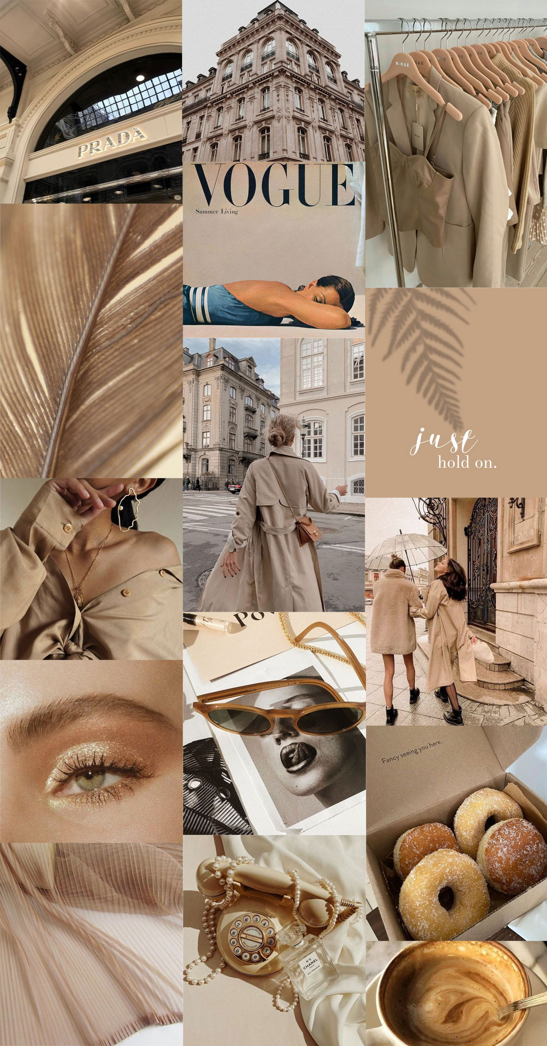 Set of trendy aesthetic photo collages Minimalistic images of one top  color Beige moodboard Stock Photo  Adobe Stock