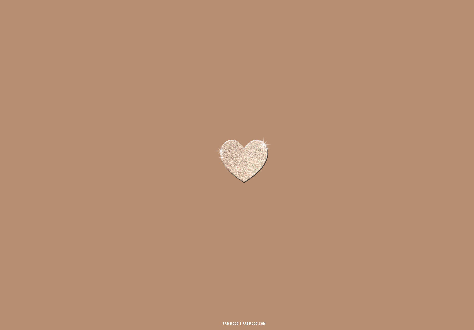 25 Brown Aesthetic Wallpaper for Laptop : Glitter Love Heart 1
