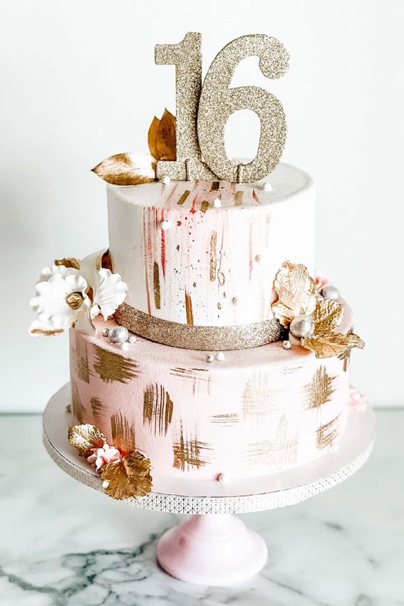 Zebra Sweet sixteen Birthday Cake - A Little Cake