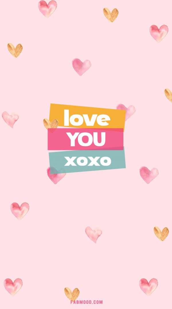 Love You XOXO Valentine's Day Wallpaper 1 - Fab Mood | Wedding Color ...