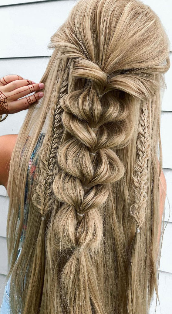 Cute side braids  Half braided hairstyles, Side braid hairstyles