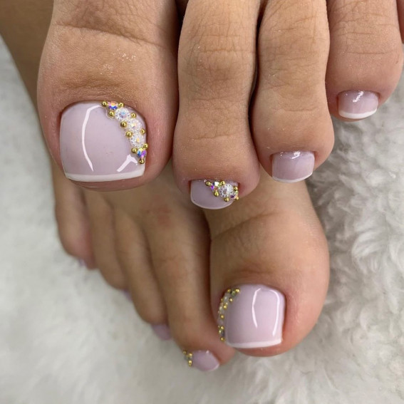 37 Crazy Cute Pedicure Designs : Rainbow French Tip Toe Nails I Take You, Wedding Readings, Wedding Ideas, Wedding Dresses