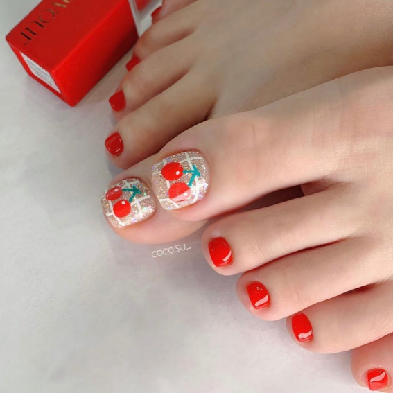 43 Cute Toe Nail Designs : Flower Dusty Blue Toe Nails I Take You | Wedding  Readings | Wedding Ideas | Wedding Dresses | Wedding Theme