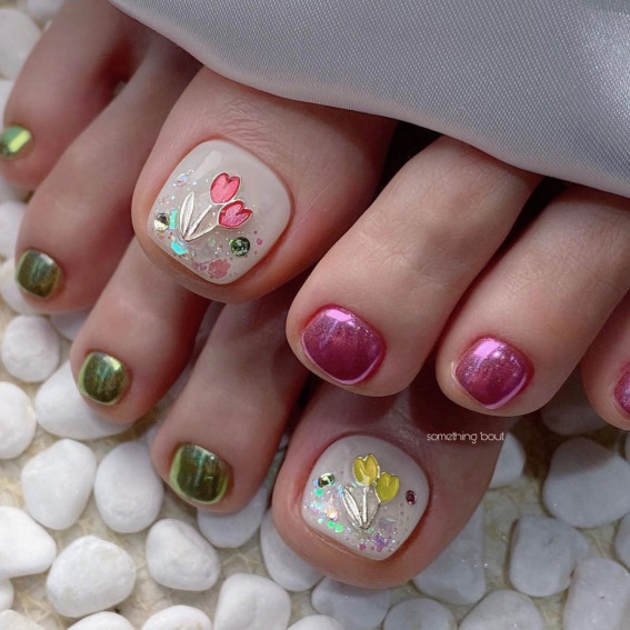 50 Trendy Pedicure Designs To Dress Up Your Toe Nails : Louis Vuitton Toe  Nails 1 - Fab Mood