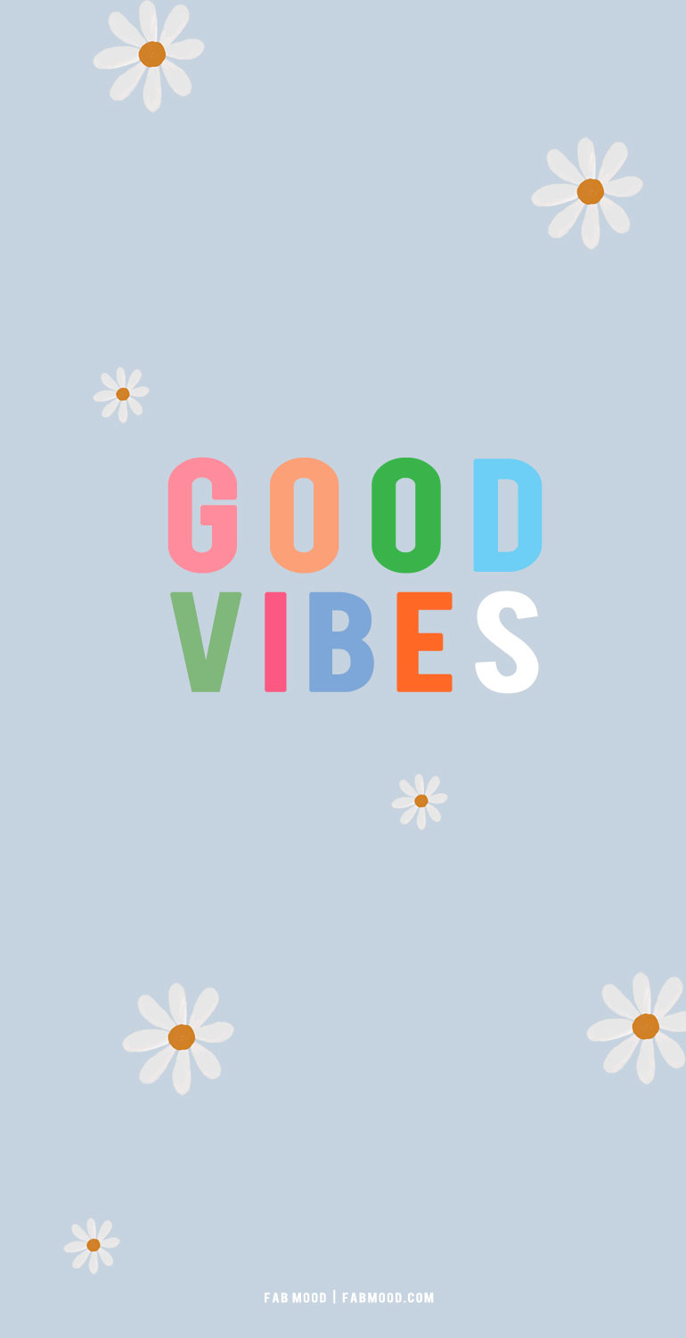 Free Phone Wallpaper | Good Vibes Only - Skipping Flamingo