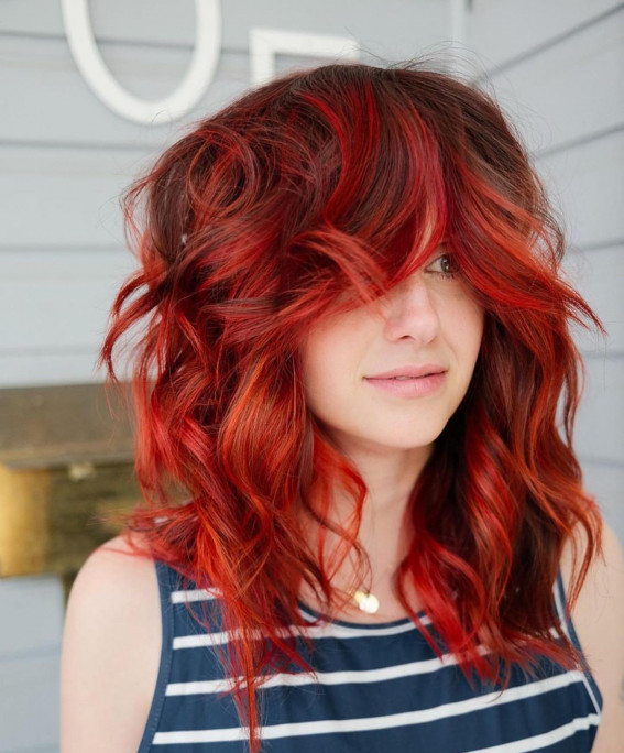 50 Cute Shag Haircut Ideas in 2022 : Pink, Orange and Red Shag 1 - Fab ...