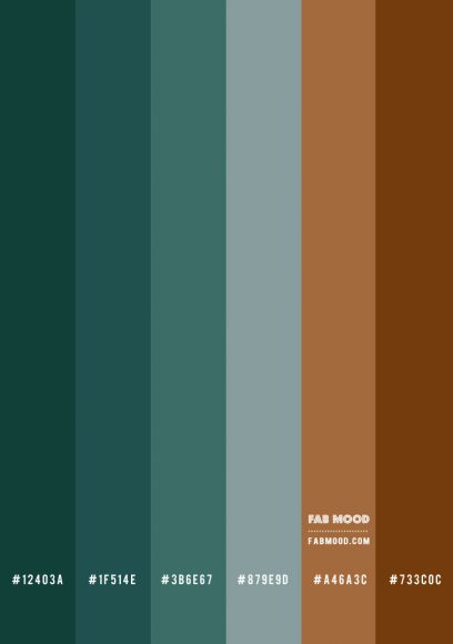 Brown and Teal Colour Combo – Colour Palette 170 1 - Fab Mood | Wedding ...