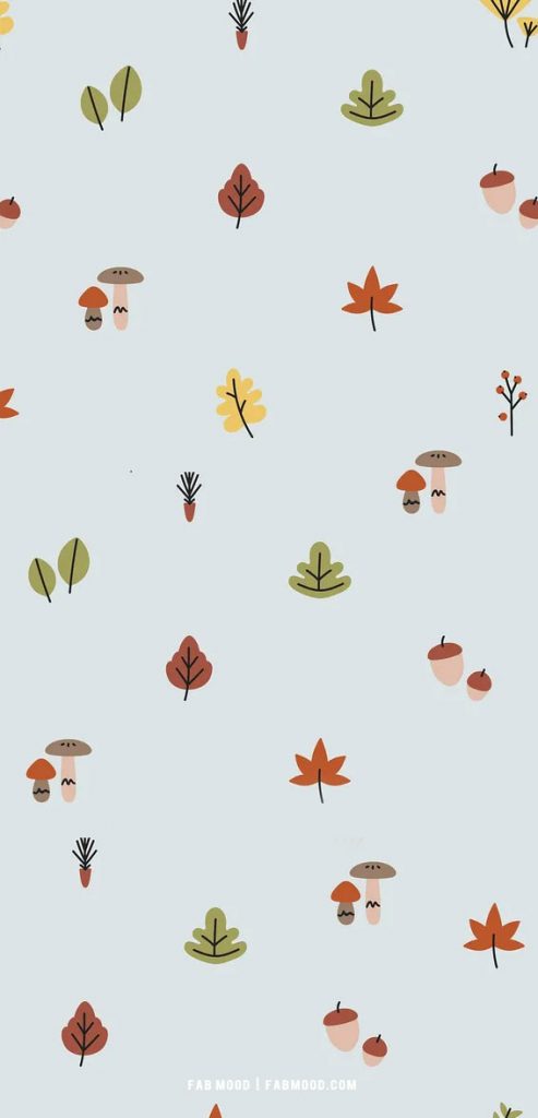 20 Cute Autumn Wallpaper Ideas : Acorn + Mushroom + Autumn Leaves 1 - Fab Mood | Wedding Color