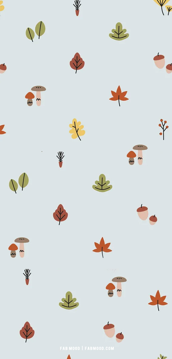 20 Cute Autumn Wallpaper Ideas : Acorn + Mushroom + Autumn Leaves 1 ...