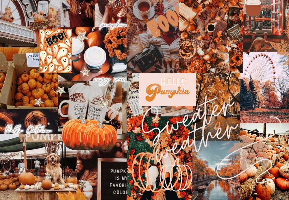 Aesthetic October Pumpkin Wallpaper Download  MobCup
