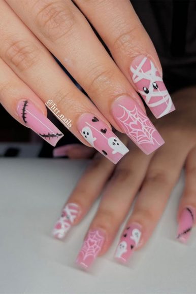 Best Halloween Nails Sheer Pink Halloween Nails Fab Mood Wedding Color Haircuts