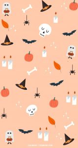 12 Cute Halloween Wallpaper Ideas : Spooky Peach Background 1 - Fab ...