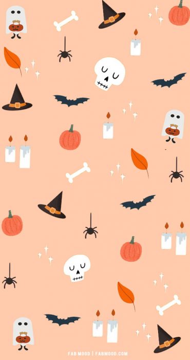 12 Cute Halloween Wallpaper Ideas : Spooky Peach Background 1 - Fab ...