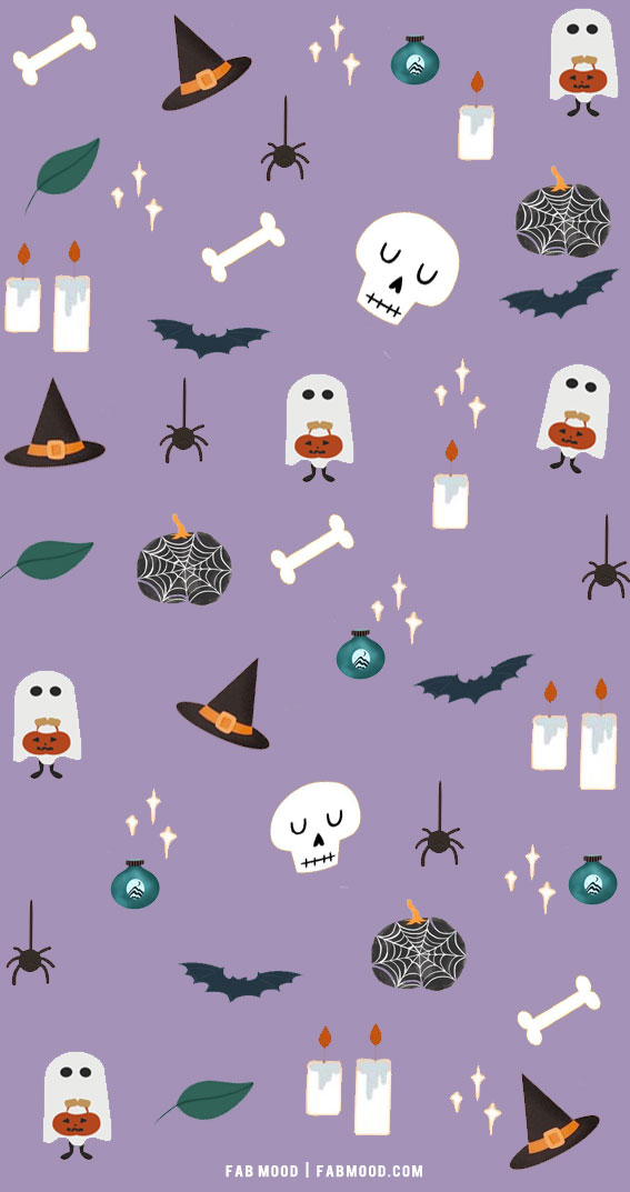 Download Cute Halloween Iphone Spooky Pattern Wallpaper  Wallpaperscom