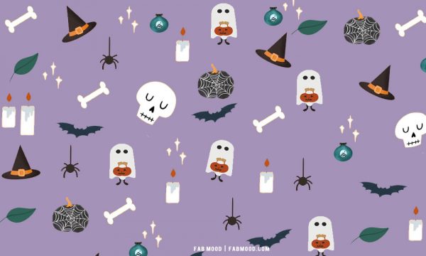 12 Cute Halloween Wallpaper Ideas : Purple Background for Laptop/PC 1 ...