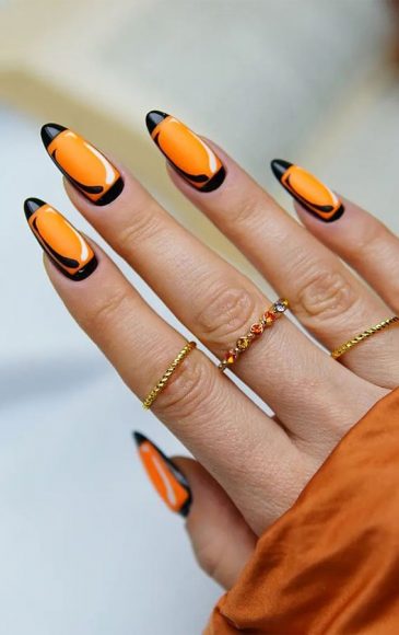 25 Fabulous Pop Art Nail Ideas You Should Try Soft Orange Pop Art