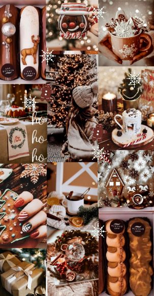 20+ Christmas Collage Aesthetic Ideas : Brown Christmas Collage 1 - Fab ...