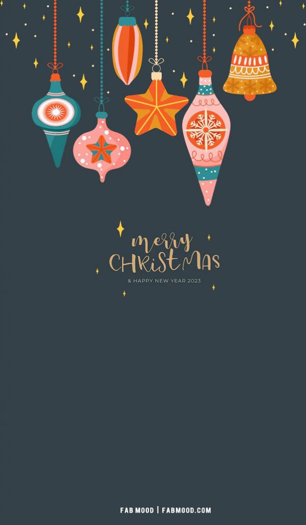 30+ Christmas Aesthetic Wallpapers : Variety Christmas Bauble Wallpaper ...