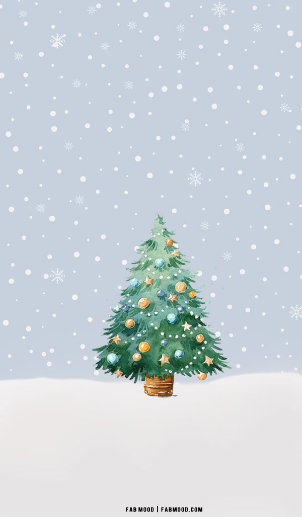 30+ Christmas Aesthetic Wallpapers : Grey Winter Wallpaper 1 - Fab Mood