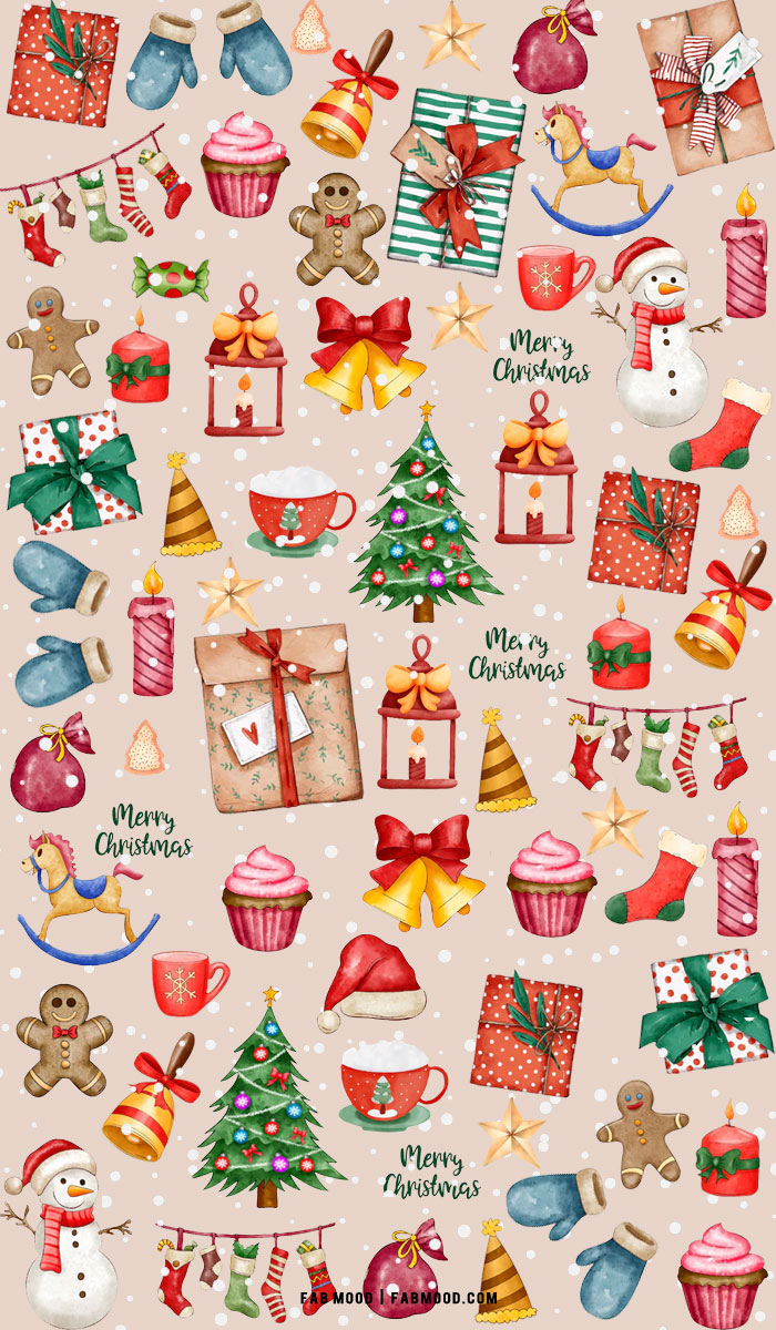 Seamless Retro Christmas Wallpaper Royalty Free SVG Cliparts Vectors And  Stock Illustration Image 6967792