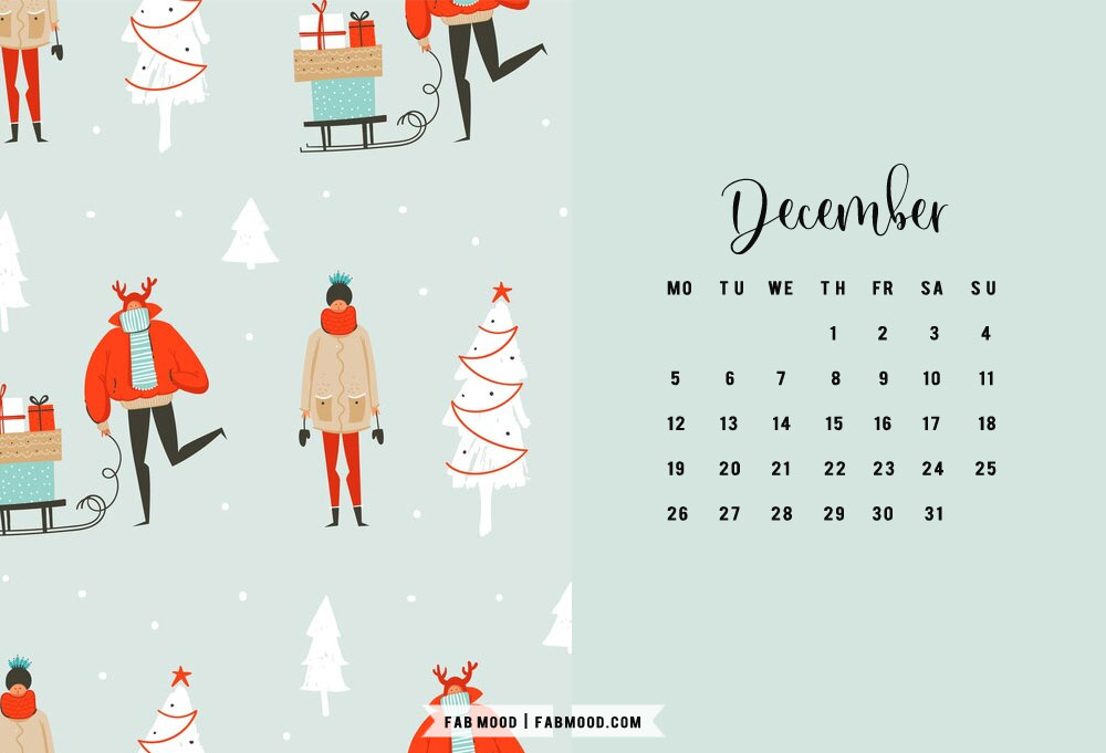 December Calendar Mobile Wallpaper Cartoon Watercolor Border Background  Wallpaper Image For Free Download  Pngtree