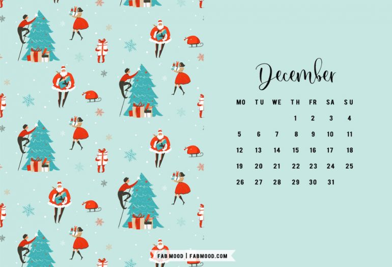 10+ Christmas Calendar Wallpapers : December Wallpaper Light Blue 1 ...