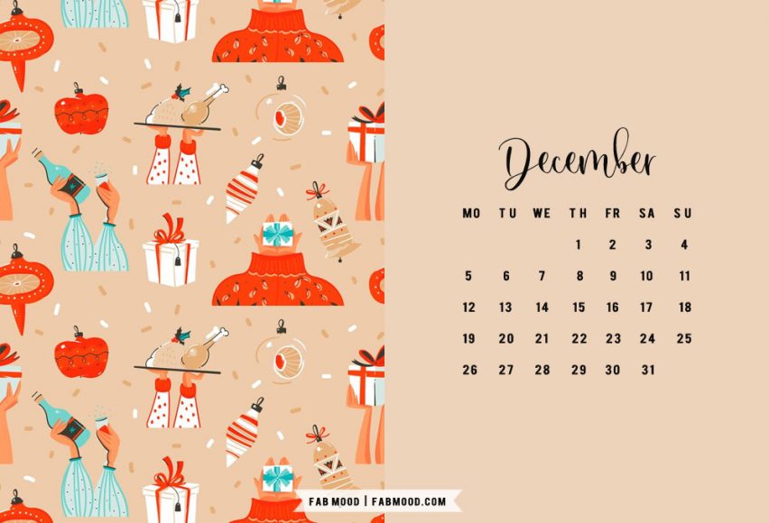 10+ Christmas Calendar Wallpapers : Blue Background December Wallpaper ...