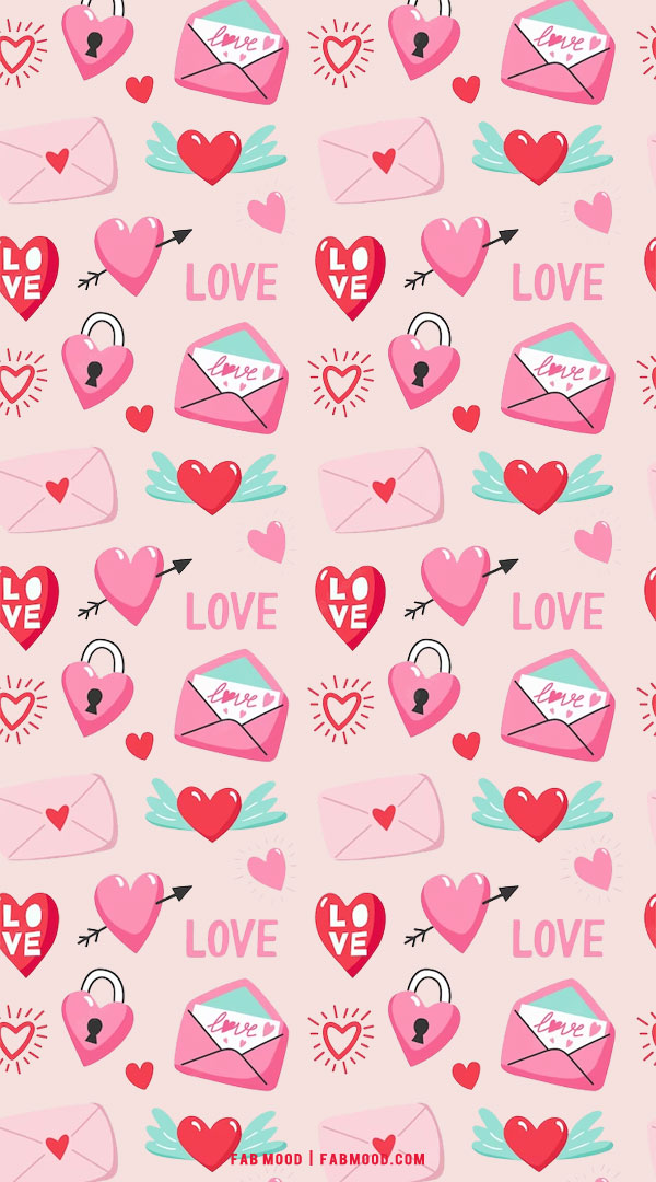 Pink Love Letter Valentines Wallpaper 1 - Fab Mood  Wedding Colours,  Wedding Themes, Wedding colour palettes