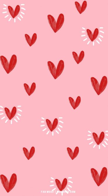 Wonder Red Love Heart Valentines Wallpaper 1 - Fab Mood | Wedding Color ...