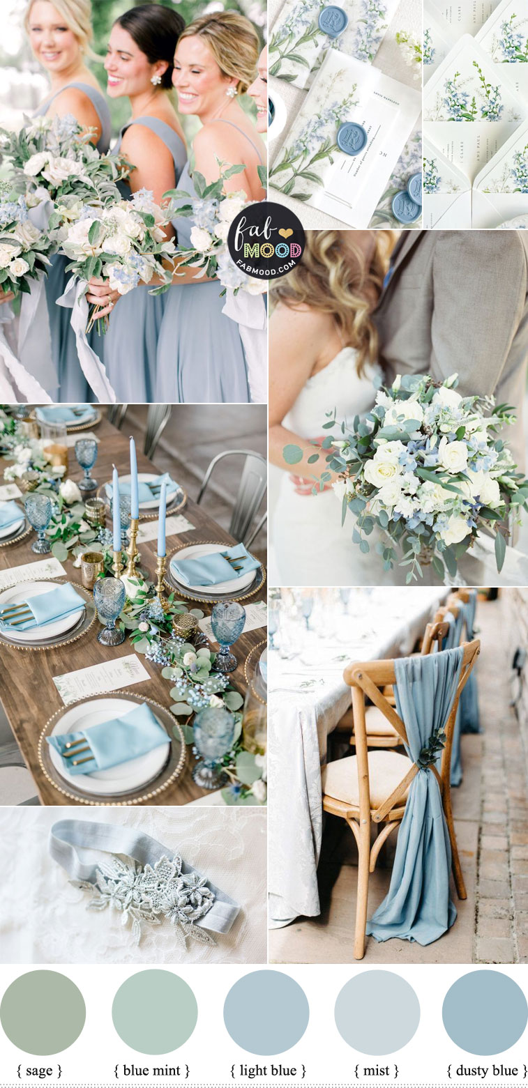 Light Blue and Green Wedding The Perfect Spring Wedding Colour Theme 1 -  Fab Mood