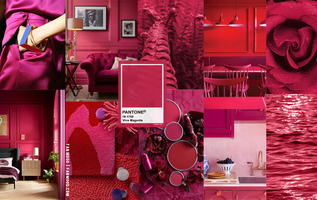 New Pantone 2023 and interior design: Viva Magenta Color of the Year