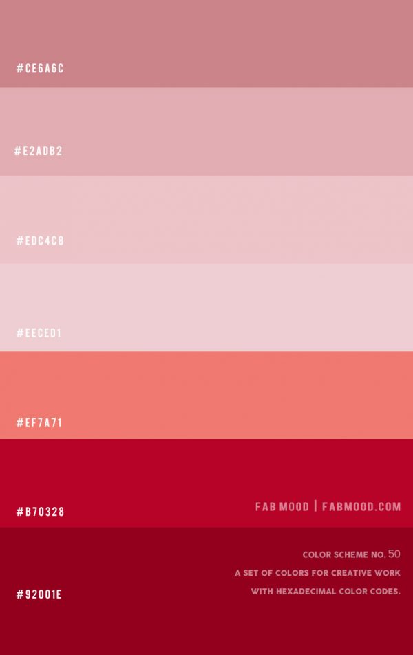 Reddish Pink ― Color Scheme 50 1 - Fab Mood | Wedding Color, Haircuts ...