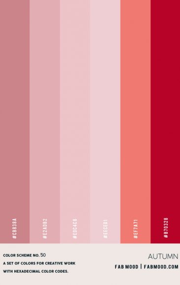 Reddish Pink ― Color Scheme 50 1 - Fab Mood | Wedding Color, Haircuts ...