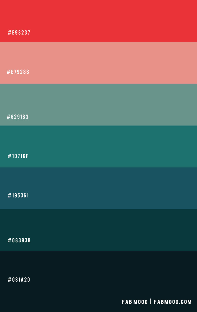 Blue Green & Salmon Pink ― Colour Scheme 43 1 - Fab Mood