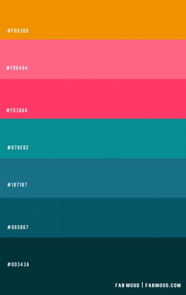 Neon Pink, Mustard & Teal ― Color Scheme 44 1 - Fab Mood | Wedding ...