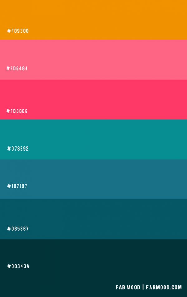 Neon Pink, Mustard & Teal ― Color Scheme 44 1 - Fab Mood | Wedding ...