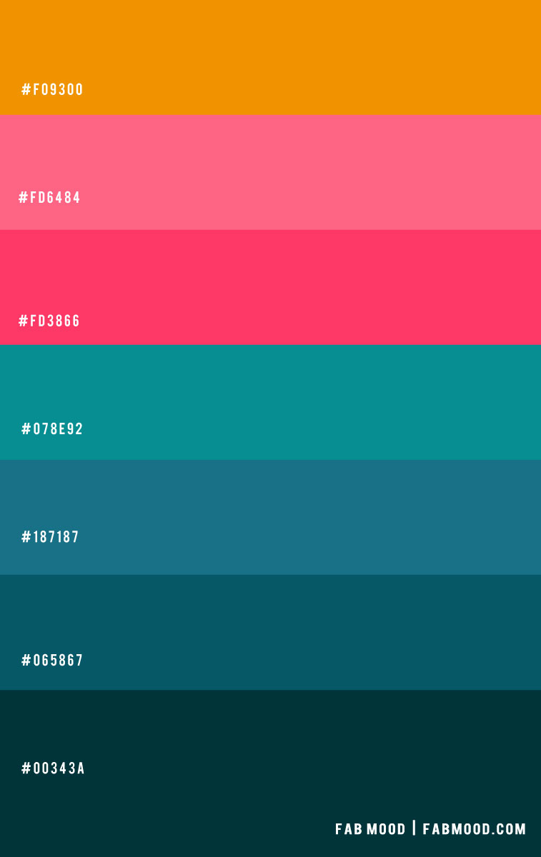 Neon Pink, Mustard & Teal ― Color Scheme 44 1 - Fab Mood