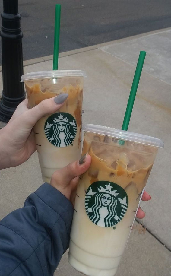 iced caramel macchiato with raspberry