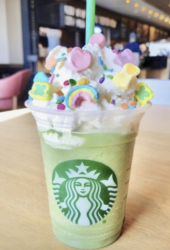 50+ Starbucks Drinks For Your Next Order : Matcha Frappuccino with Whipped Cream + Sweet