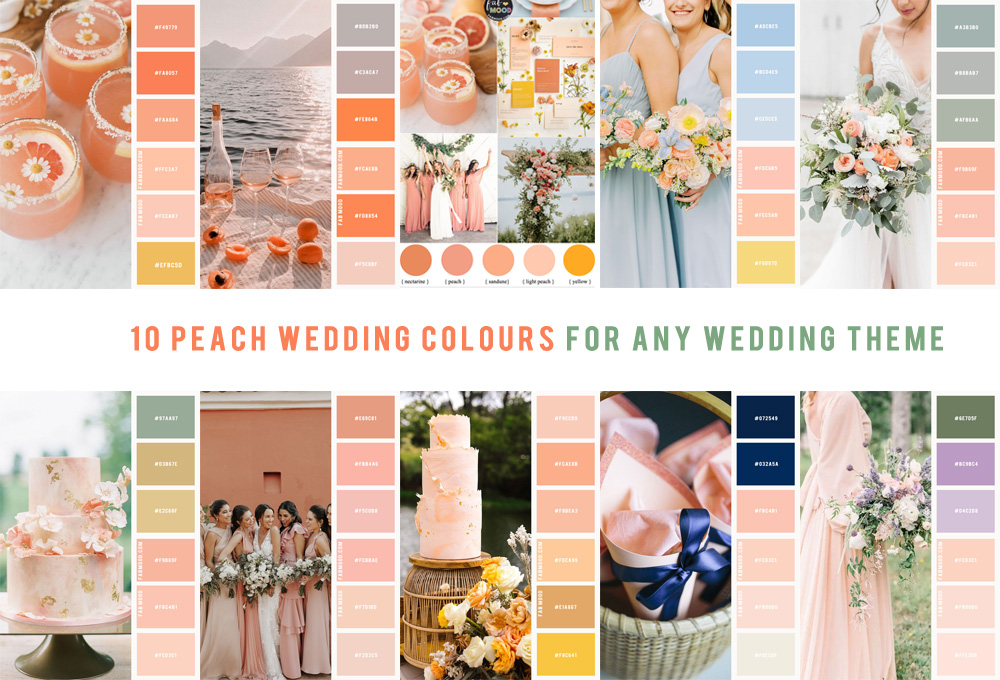 Peach Tones Colour Palette #81 1 - Fab Mood  Wedding Colours, Wedding  Themes, Wedding colour palettes