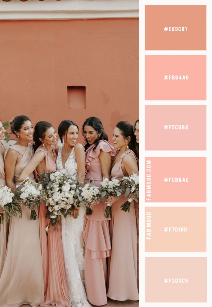 10 Peach Wedding Colours For Any Wedding Theme 1 Fab Mood Wedding Color Haircuts 8062