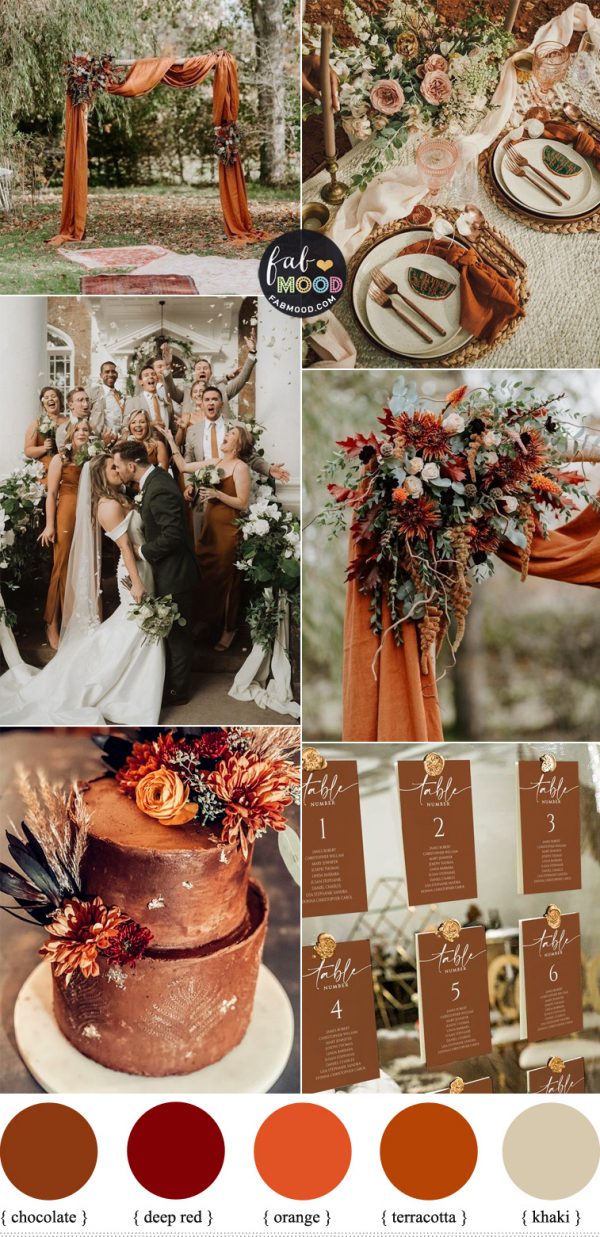 Terracotta Color Combination for Fall Weddings 1 - Fab Mood | Wedding ...