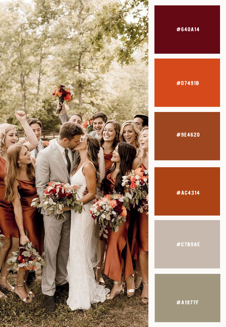 Terracotta Color Combination for Fall Weddings 1 - Fab Mood