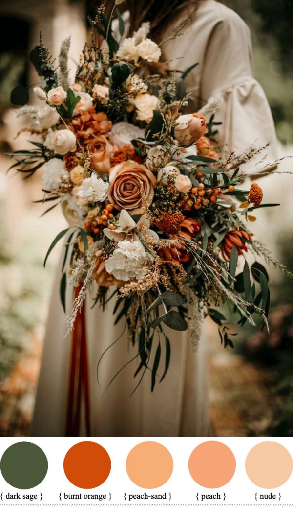 14 Trendy Color Combinations for Fall Weddings 1 - Fab Mood | Wedding ...
