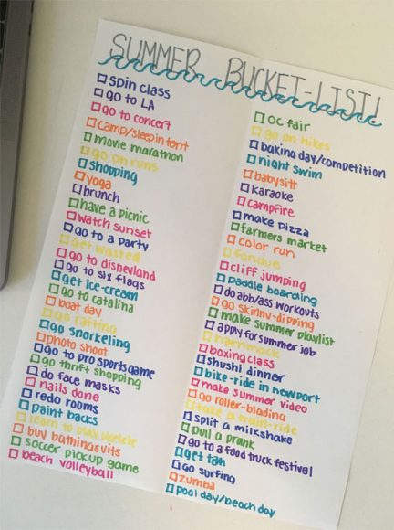 Summer Bucket List Aesthetic : Spin Class 1 - Fab Mood | Wedding Color ...